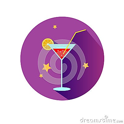 Vector drink cocktail glass bar alcohol Vector Illustration