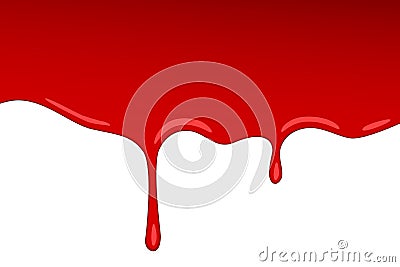 Vector drip red blood jam. Paint vector splash and splatter like strawberry syrup or ketchup transparent Background. Vector Illustration