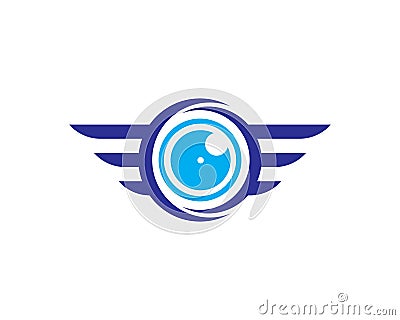 Vector drone logo set isolated on background for shop, drone service logo, flying club label Vector Illustration