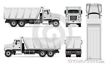 Vector dump truck Vector Illustration