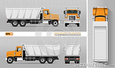 Vector dump truck Vector Illustration