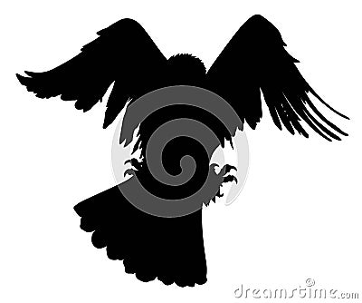Vector eagle hunting Vector Illustration