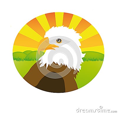 Vector eagle isolated on white Vector Illustration