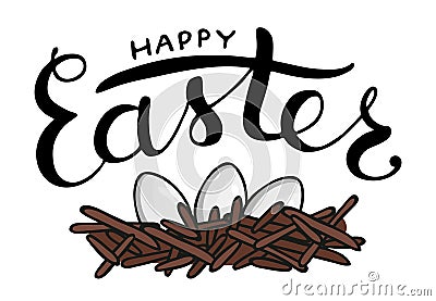 Vector Easter lettering Vector Illustration