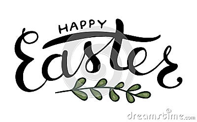 Vector Easter lettering Vector Illustration