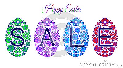 Vector Easter Sale Banner. Vector Illustration