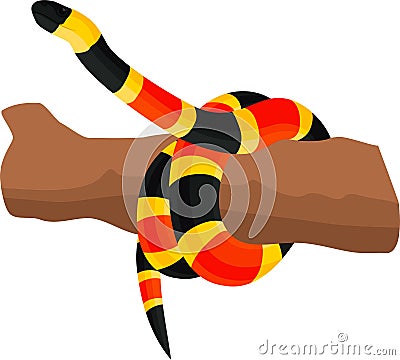 Vector Eastern coral snake illustration Vector Illustration