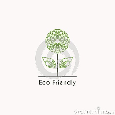 Vector Ecological Logo Vector Illustration