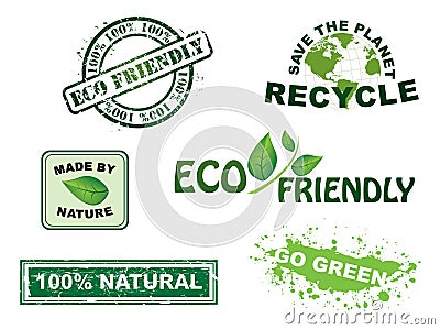 Vector, ecology stamps and icons series Vector Illustration