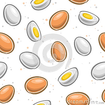 Vector Eggs Seamless Pattern Vector Illustration