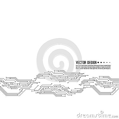 Vector electronic motherboard. Vector Illustration
