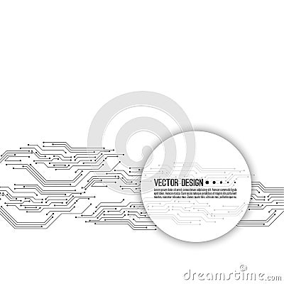 Vector electronic motherboard. Vector Illustration