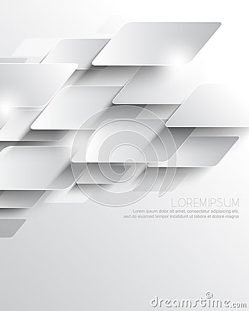 Vector elegant metallic overlapping geometric elements corporate business background Stock Photo