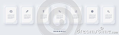 Vector elegant simple refined style infographic design UI template labels and icons Vector Illustration