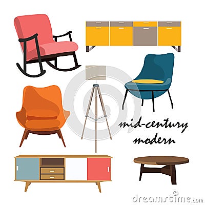 Vector elements for interior design Vector Illustration