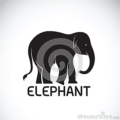 Vector of an elephant on white background. Vector Illustration