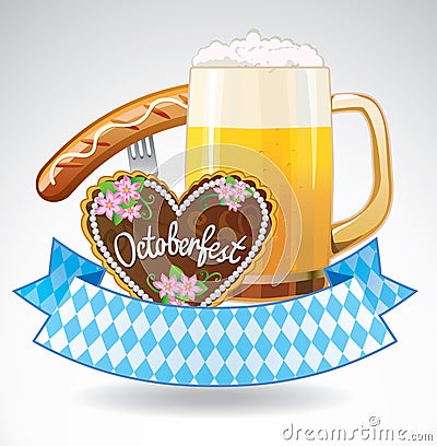 Emblem of Octoberfest Vector Illustration