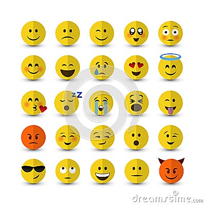 Vector emoji set Vector Illustration