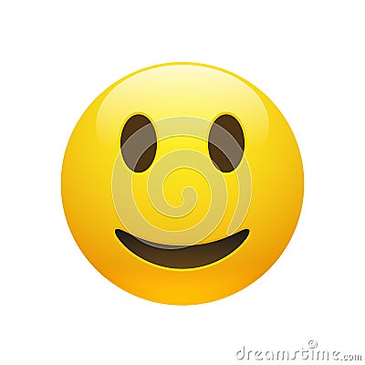 Vector Emoji yellow smiley face Vector Illustration