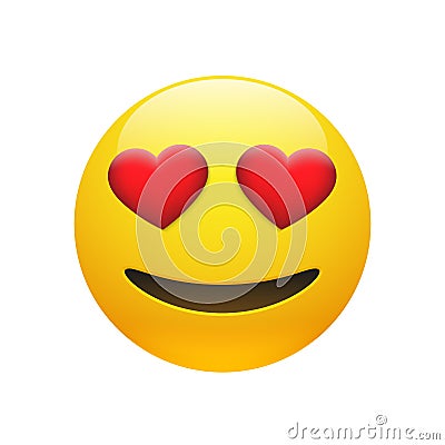 Vector Emoji yellow stupid smiley face Vector Illustration