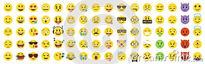 Vector Emoticon Big Set. Emoji pack. Vector Illustration