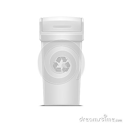 Vector Empty Recycle Bin for Trash and Garbage Vector Illustration