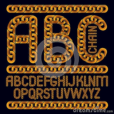 Vector English alphabet letters, abc collection. Vector Illustration