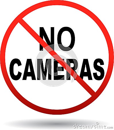 No cameras allowed sign Vector Illustration