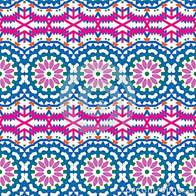 Vector ethnic colorful bohemian pattern Vector Illustration