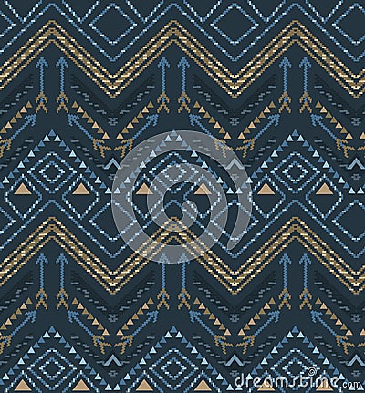 Vector ethnic seamless tribal boho pattern Vector Illustration