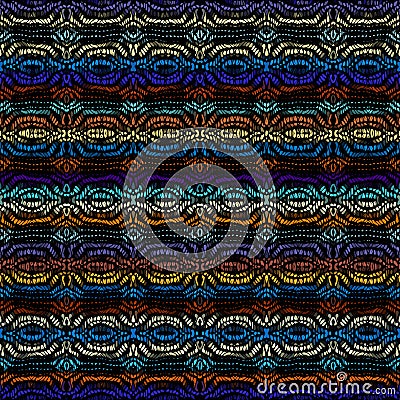 Vector ethnic tribal pattern. Seamless art image. Vector Illustration