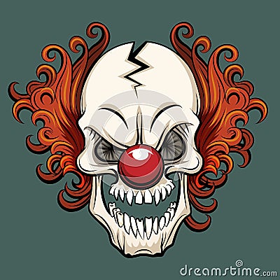 Vector evil clown Vector Illustration