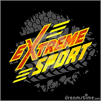 Vector eXtreme sport - moto emblem Vector Illustration