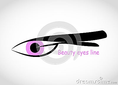 Vector Eyelash extension logo in a modern style Vector Illustration