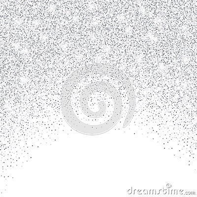 Vector falling in lines silver glitter confetti dots Vector Illustration