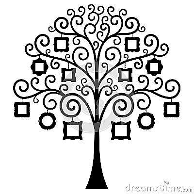 Vector family tree. Template. Vector Illustration
