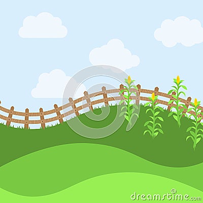 Vector Farm Themed Background Vector Illustration