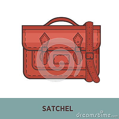 Vector fashion bag on white Vector Illustration