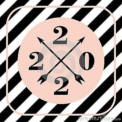 Vector fashion black 2020 with design stripes background Stock Photo