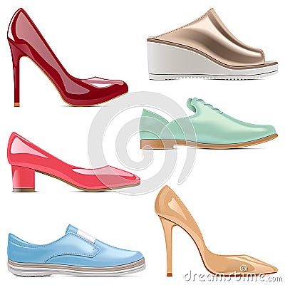 Vector Fashion Shoes Vector Illustration