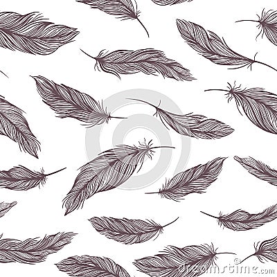 Vector Feather Pattern Vector Illustration