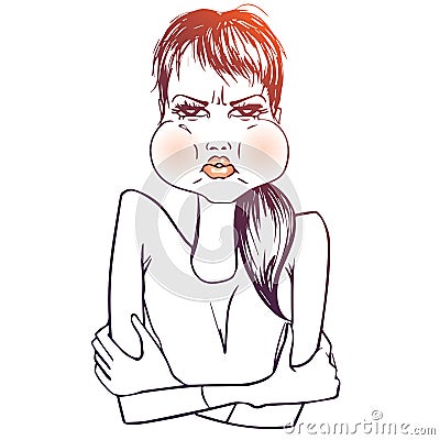 Vector fed up woman Vector Illustration