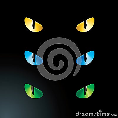 Vector feline eyes Vector Illustration