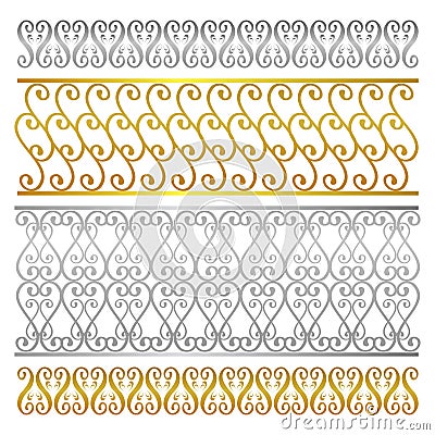 Vector fence damask abstract artistic pattern Cartoon Illustration