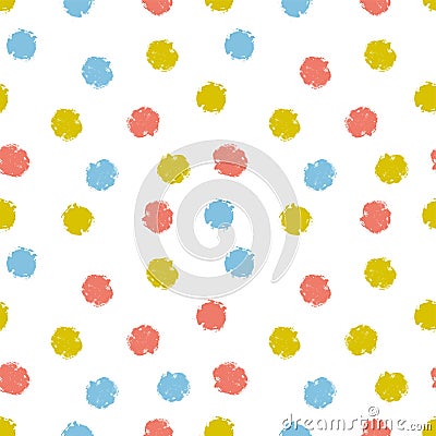 Vector festive confetti background. Hand drawn kids design for fabric, wallpaper or wrap paper. Vector Illustration