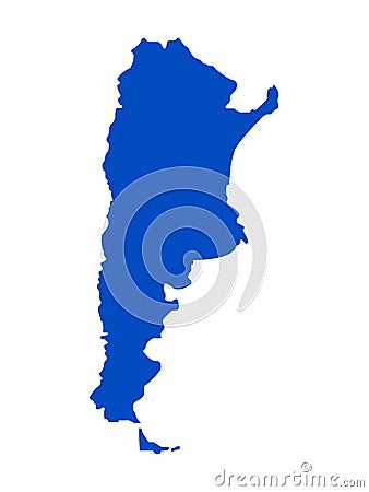 Argentina map - the Argentine Republic Stock Photo