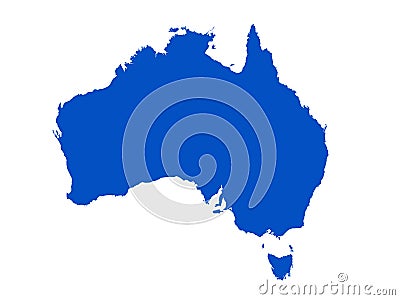 Australia map - the Commonwealth of Australia Vector Illustration