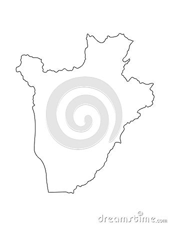 Burundi map - Republic of Burundi Vector Illustration