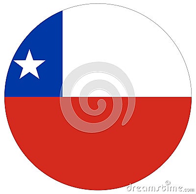 Chile flag - Republic of Chile Vector Illustration