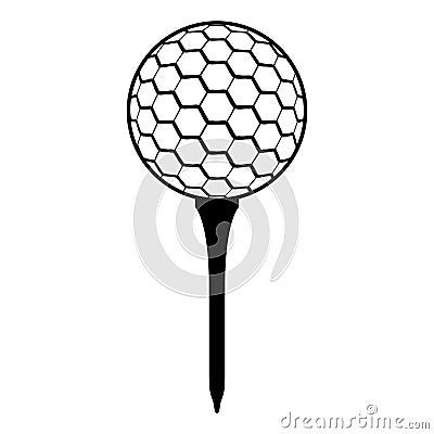 Golf ball on tee eps file Stock Photo